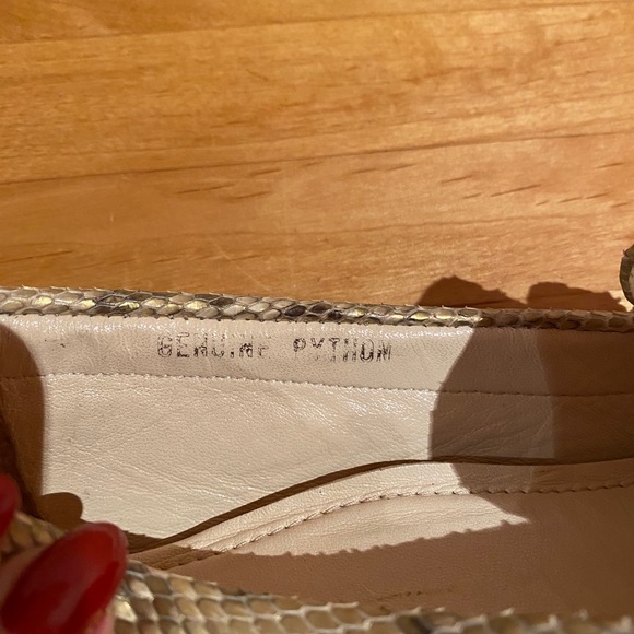 Cole Haan Python Driving moccasins. - Picture 4 of 5